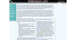 Desktop Screenshot of enemieslist.info